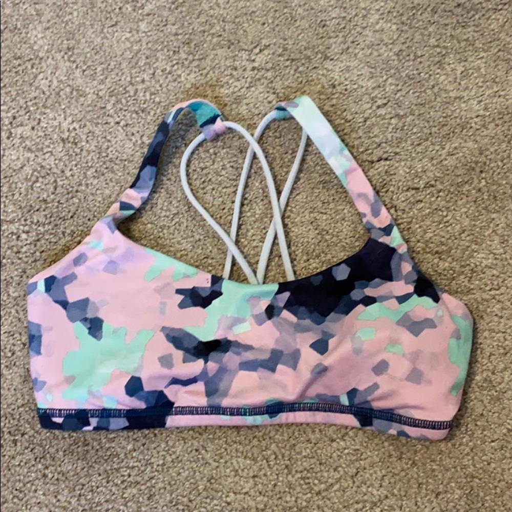 LULULEMON Multicolor Criss Cross Sports Bra